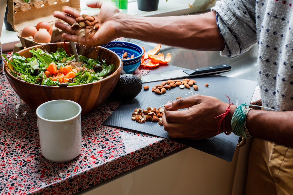 Collection of healthy nutritious foods and meal planning